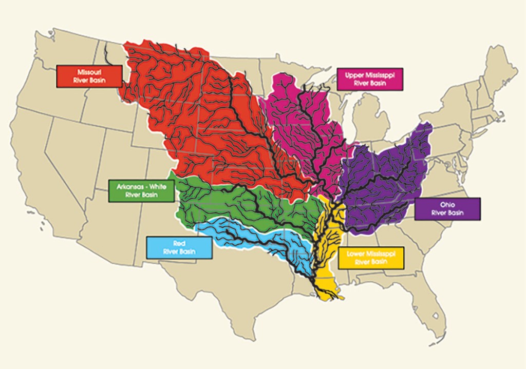 Mississippi Sound drainage map