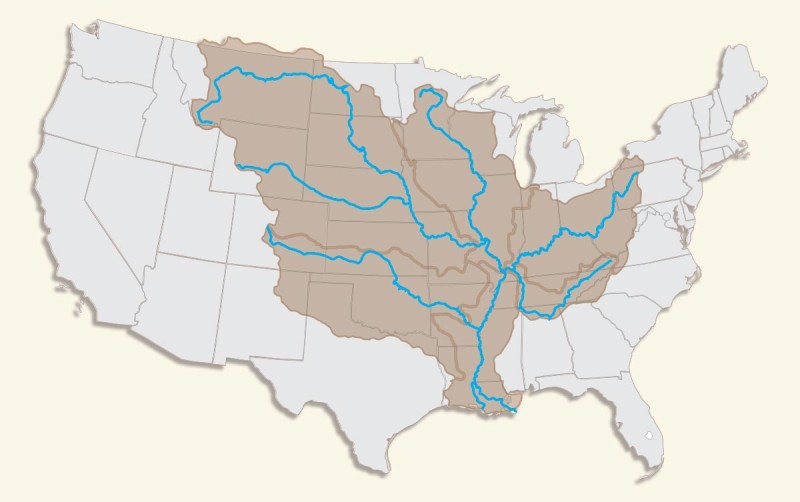 Mississippi river basin